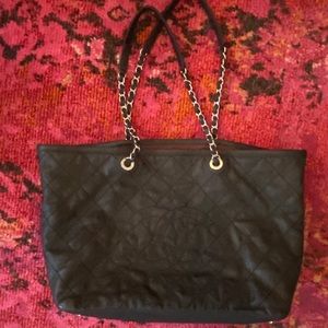 CHANEL | Black Caviar Leather Shopper Bag Chain